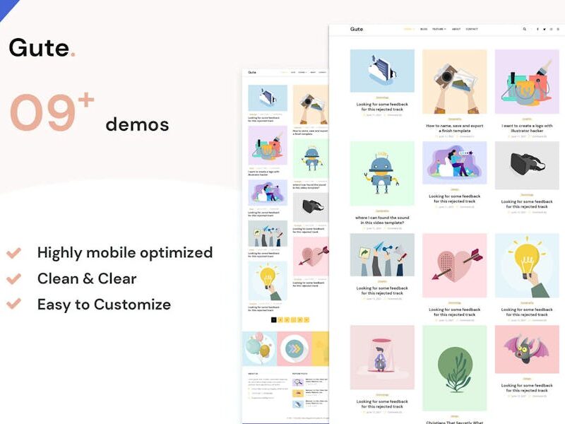 Gute | Minimalist Blog WordPress Theme
