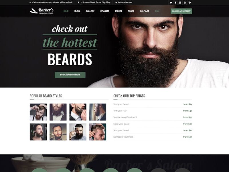 Barber - WordPress Theme for Barbers & Hair Salons