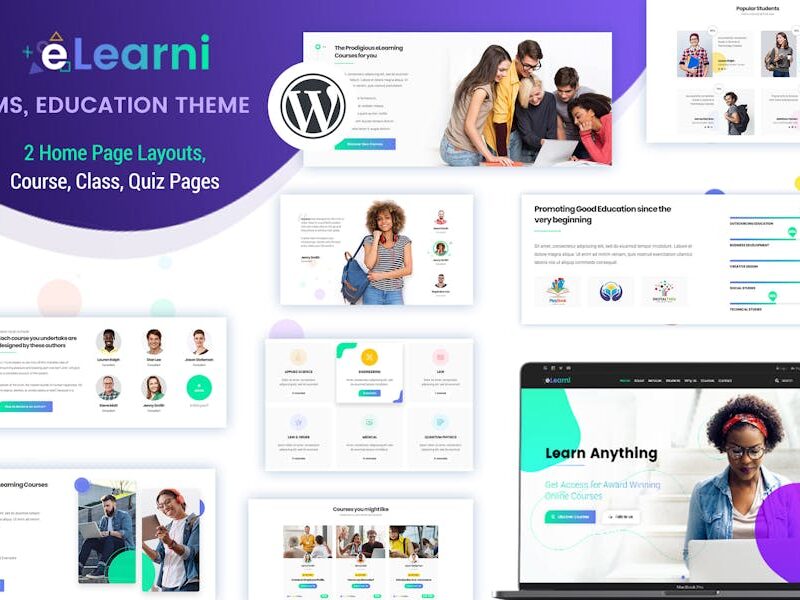 LMS, Online Courses WordPress Theme - eLearni