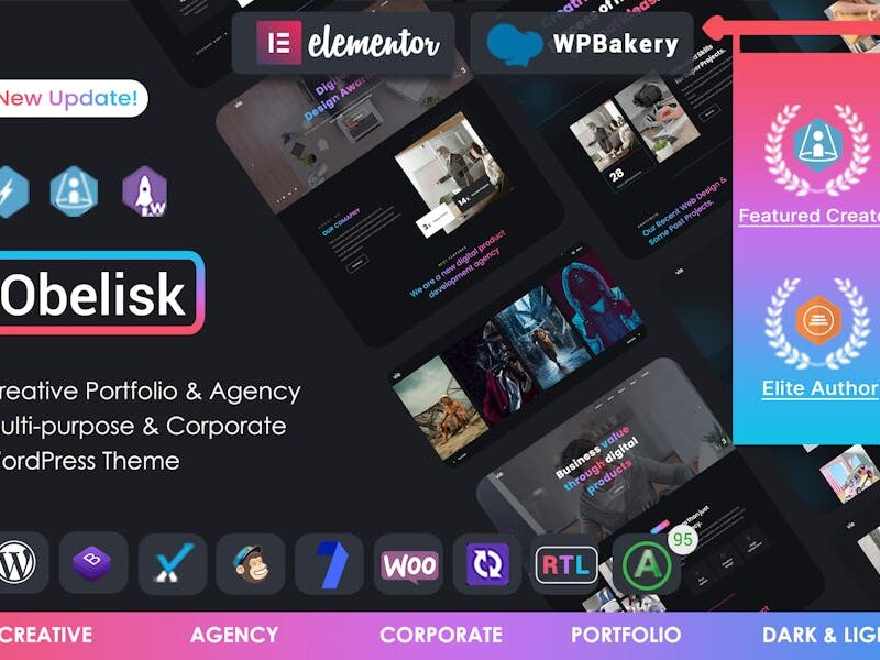 Obelisk - Creative WordPress Portfolio Theme