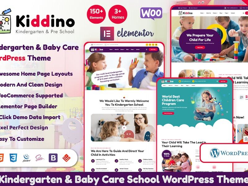 Kiddino - Kids & Kindergarten WordPress Theme