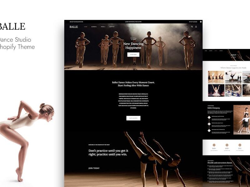 Balle - Course, Class & Dance Studio Shopify Theme