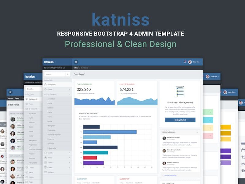 Katniss Responsive Bootstrap 4 Admin Template