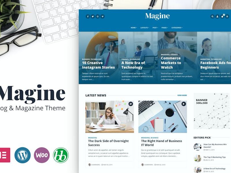 Magine - Business Blog WordPress Theme