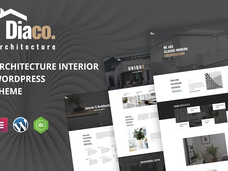 Diaco - Architecture & Interior Design Elementor W