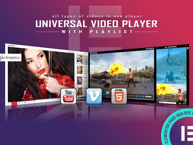 Universal Video Player - Elementor Widget