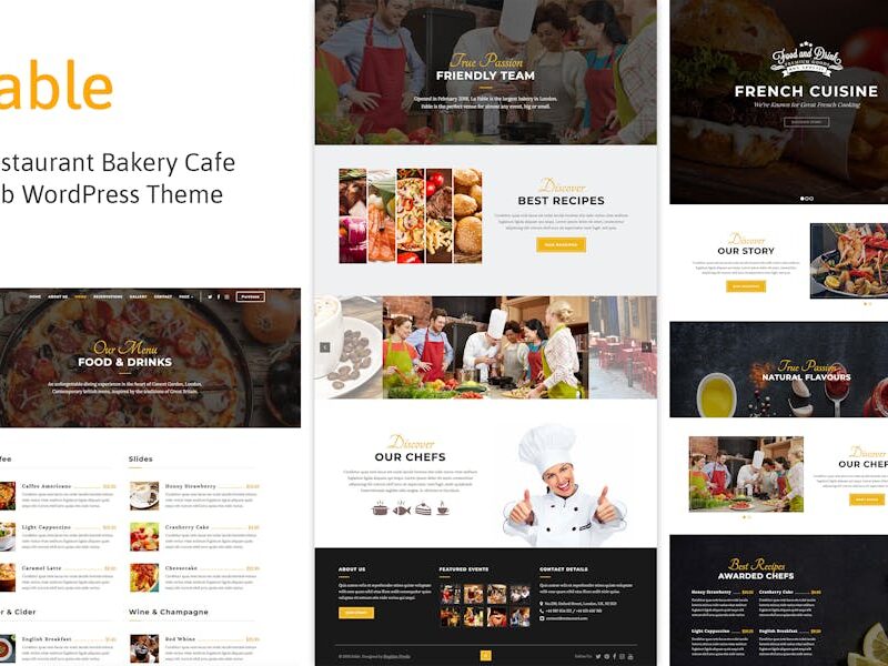 Fable - Restaurant Bakery Cafe Pub WordPress Theme