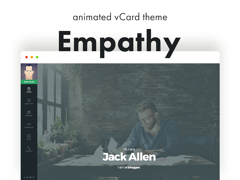 Empathy - Animated vCard WordPress Theme