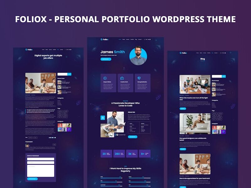 Foliox - Personal Portfolio WordPress Theme