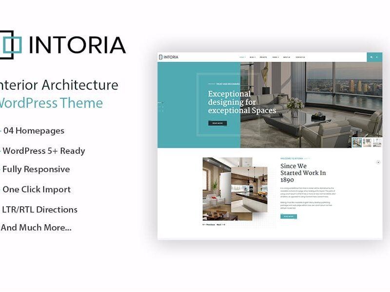 Intoriza - Interior Architecture WordPress Theme