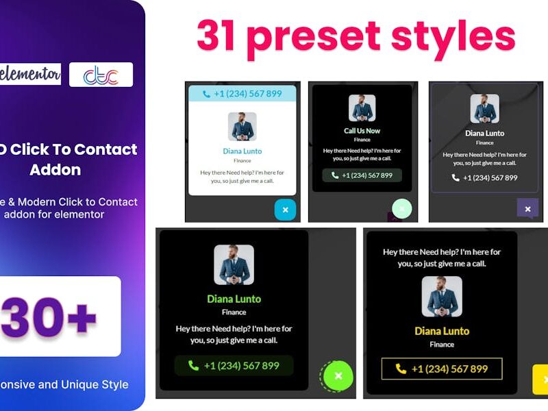 Click To Contact Addon For Elementor