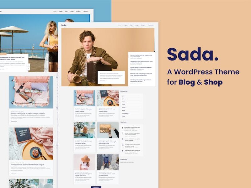 Sada - A WordPress Theme For Blog & Shop