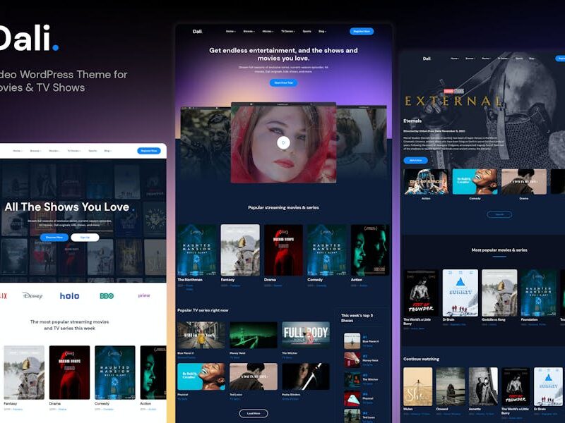 Dali - Movies & TV Shows WordPress Theme
