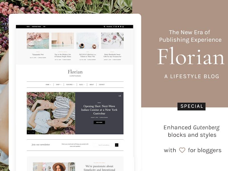Florian - Responsive Personal WordPress Blog Theme