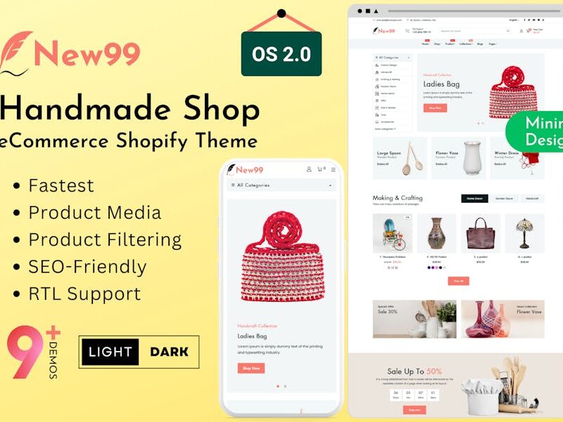 New99 - Handmade Shop eCommerce Shopify Theme 2.0