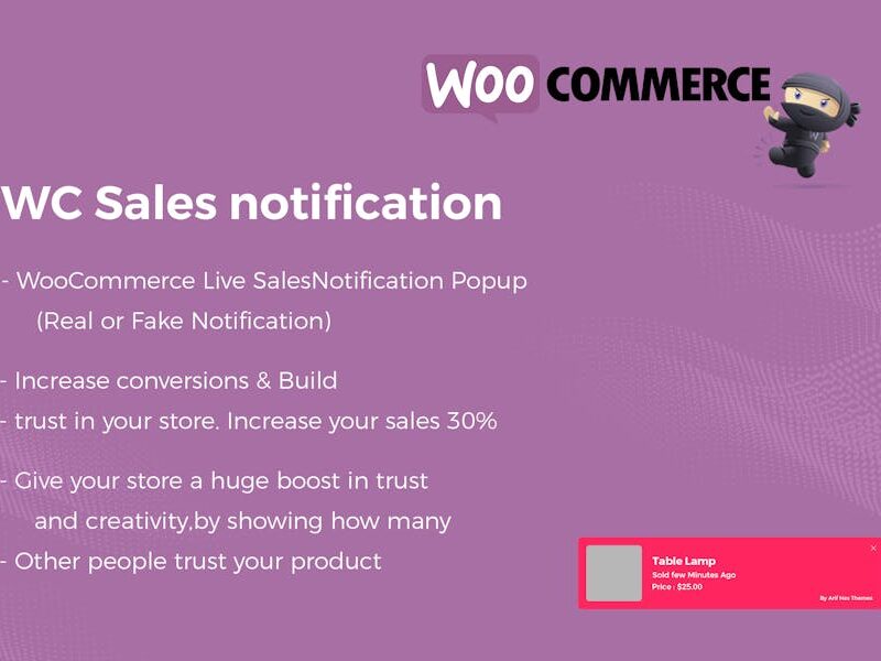 WooCommerce Live Sales Notification Pro
