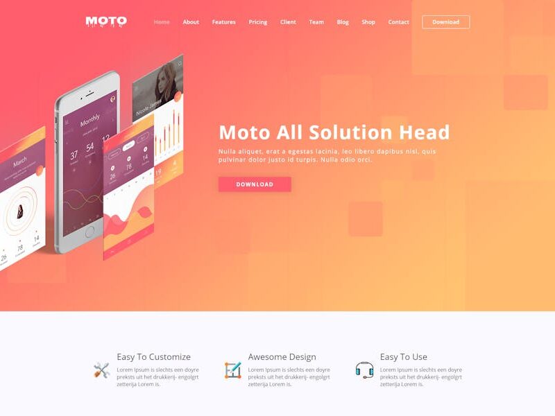 Moto - WordPress Landing Page Theme