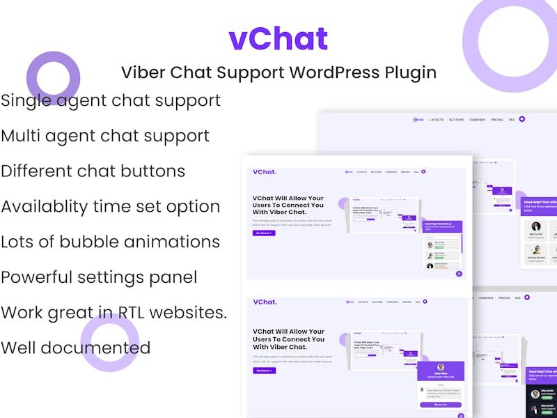 vChat - Viber Chat Support WordPress Plugin