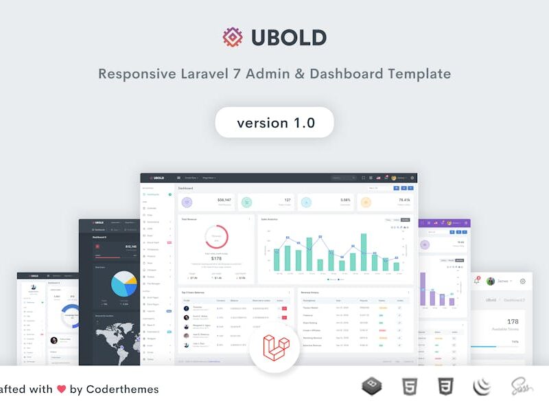 Laravel Admin & Dashboard Template - UBold