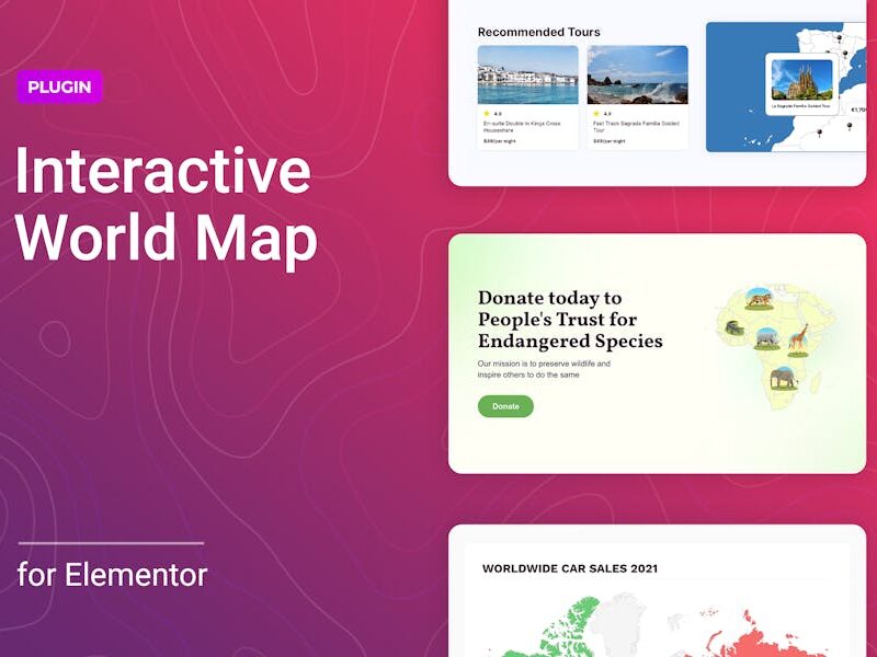 Interactive World Map for Elementor