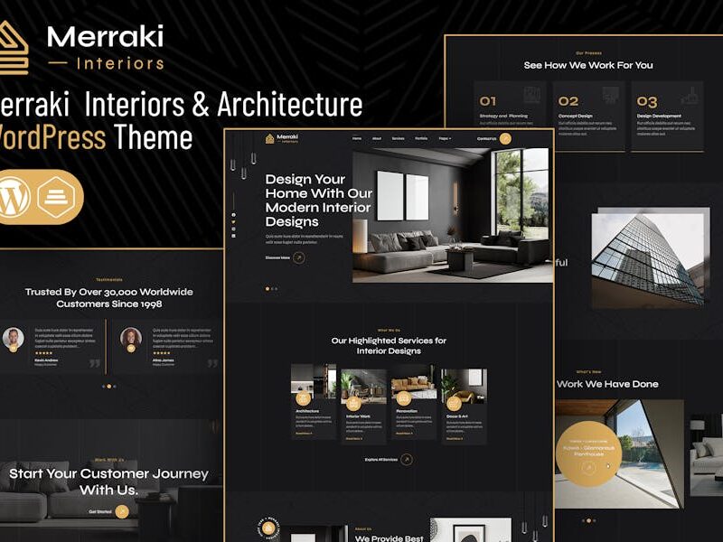 Merraki | Interiors & Architecture WordPress Theme