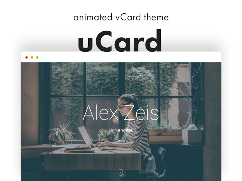uCard - Animated vCard WordPress Theme