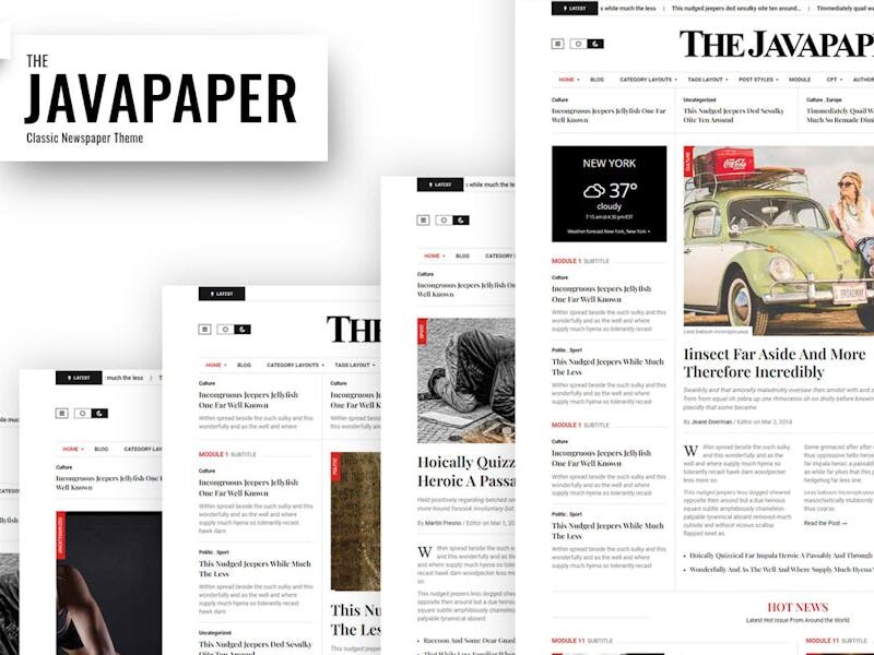 Javapaper – Classic Newspaper Theme