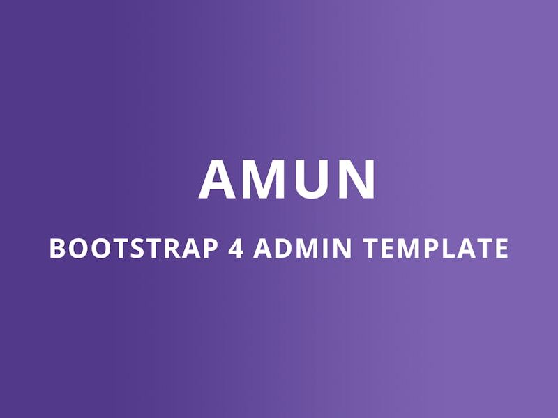 Bootstrap 4 Admin Template - Amun