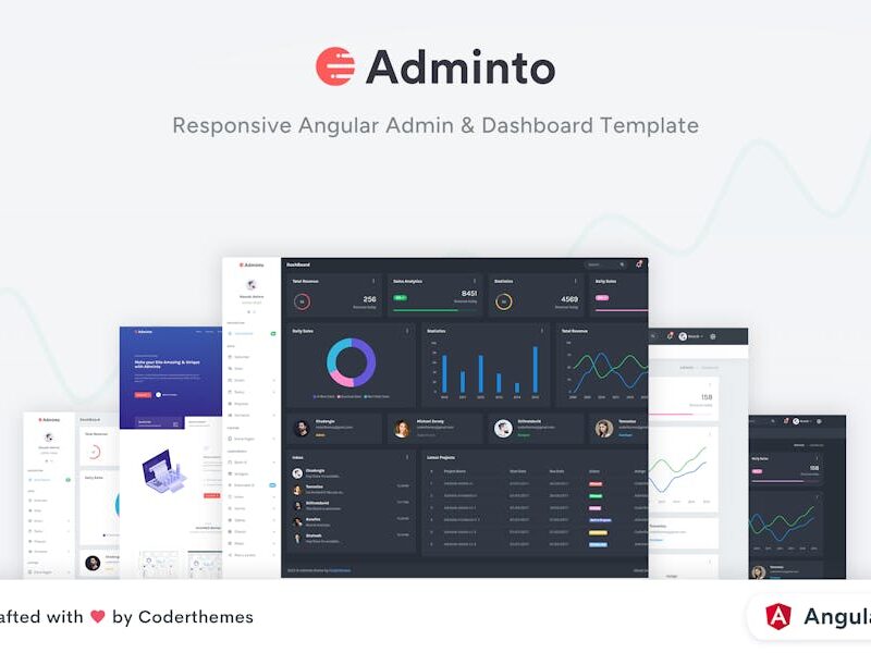 Angular Admin & Dashboard Template - Adminto