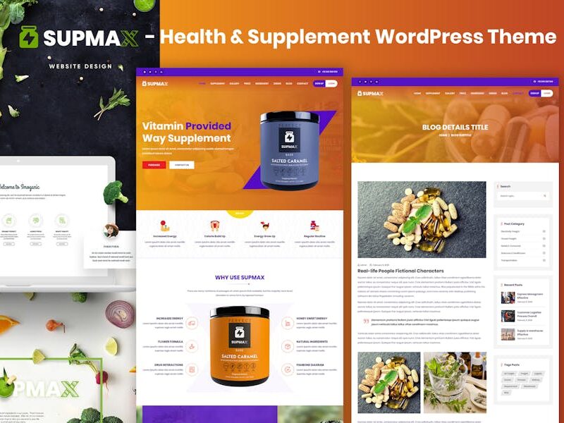 Supmax - Health & Supplement Elementor WordPress