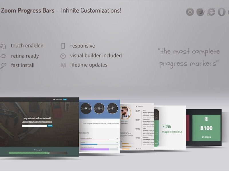 Zoom Progress Bars with Builder WP Plugin