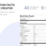 Nutrition Facts Label Creator (Gutenberg Block)