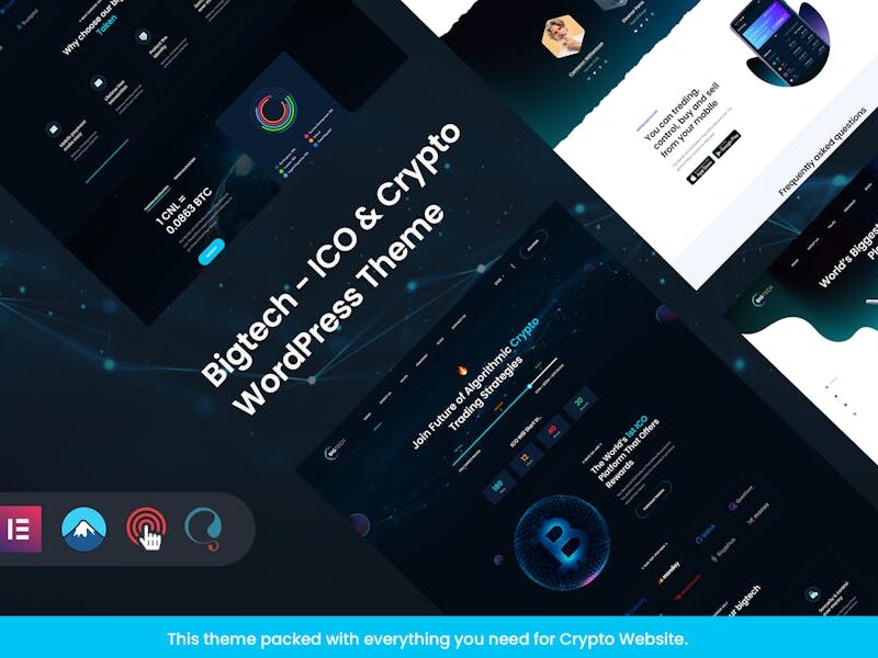 Bigtech - ICO & Crypto Landing WordPress Theme
