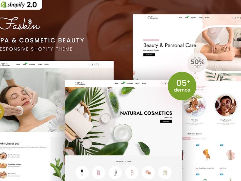 Faskin - Spa & Cosmetic Beauty Shopify 2.0 Theme