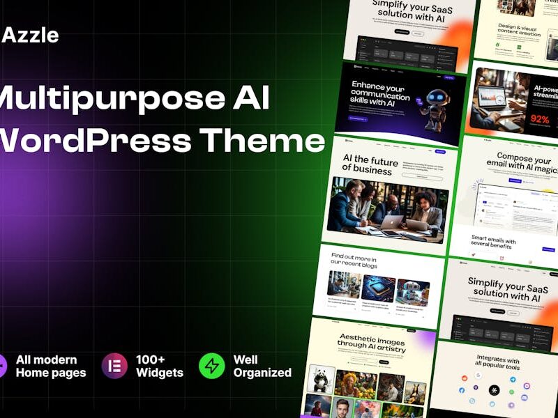 Azzle - SaaS & Tech Startup Elementor WordPress