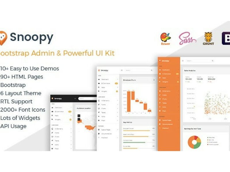 Snoopy - Multipurpose Bootstrap Admin Dashboard