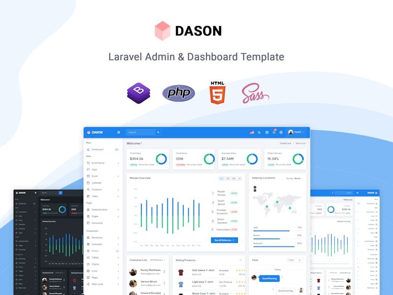 Dason - PHP Admin & Dashboard Template