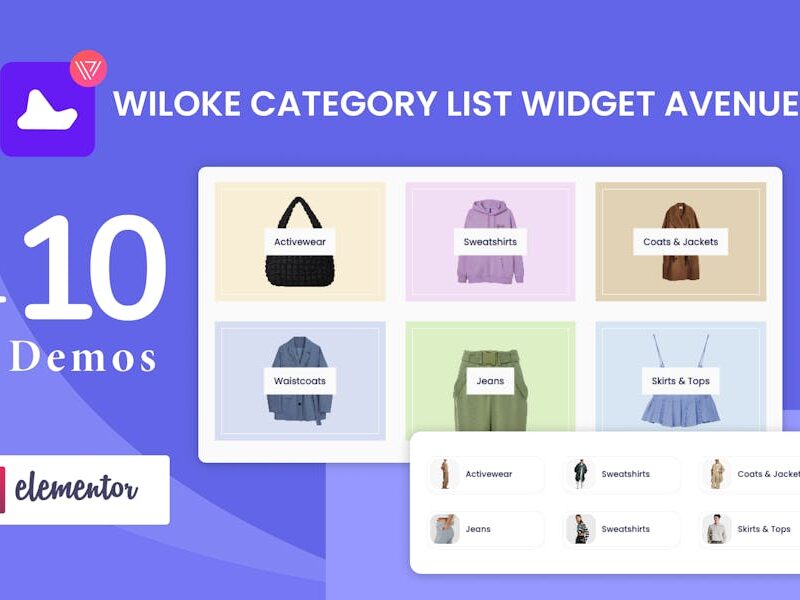 Wiloke Categories List Avenue Widget for Elementor