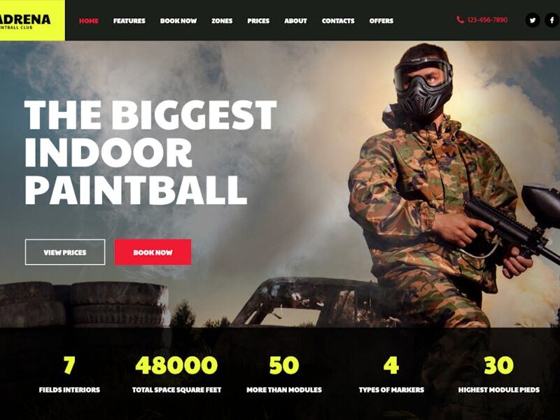 Adrena | Airsoft Club & Paintball WordPress Theme