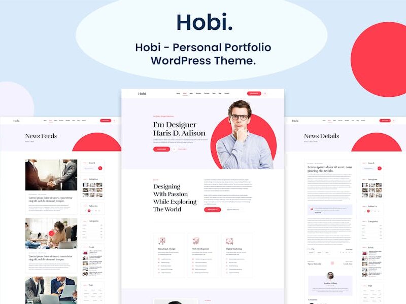 Hobi - Personal Portfolio WordPress Theme