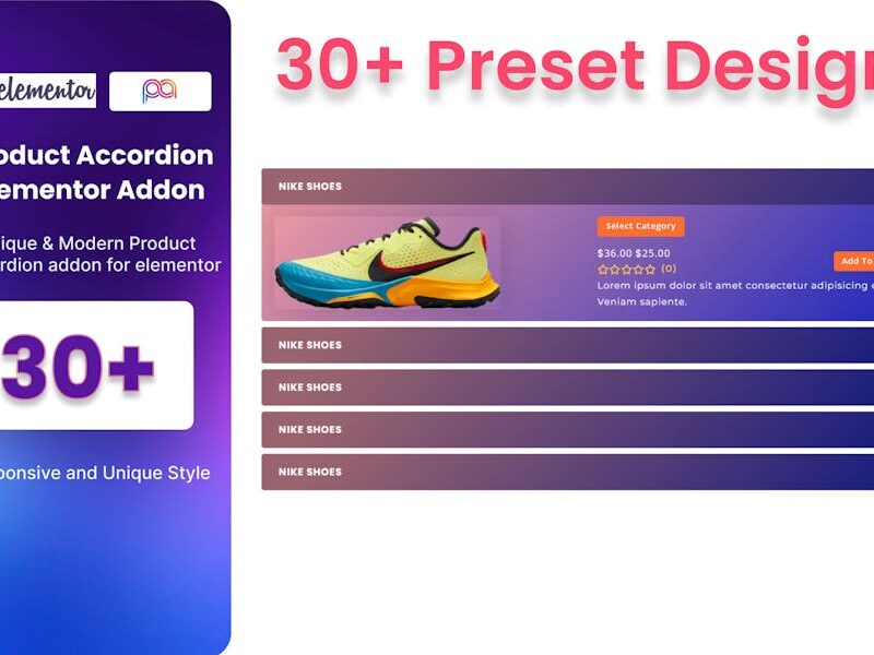 WooCommerce Product Accordion Addon For Elementor