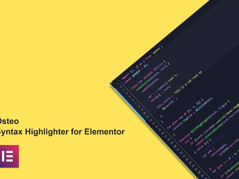 Osteo Syntax Highlighter for Elementor