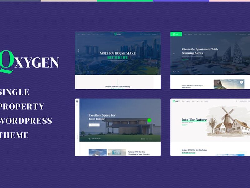 Qxygen - Single Property WordPress Theme