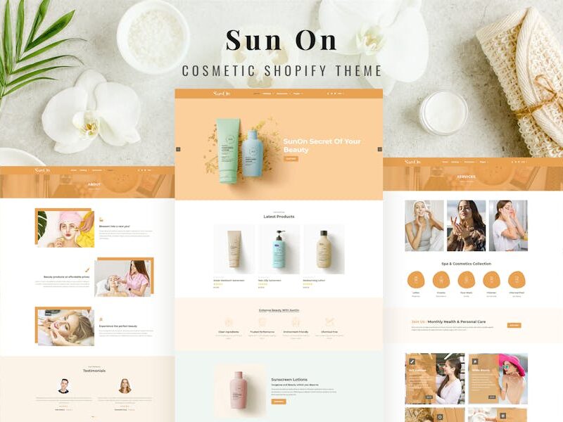 SunOn - Skin Care Products, Wellness Shopify Theme