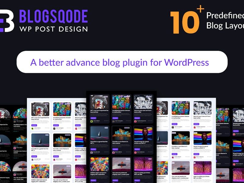 Blogsqode - Blog Design for WordPress Plugin