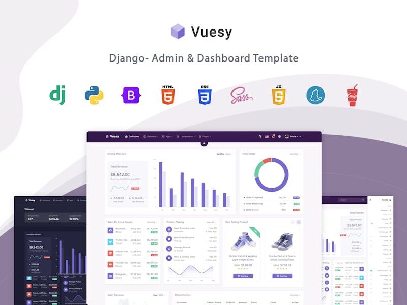 Vuesy - HTML & Django Admin Dashboard Template