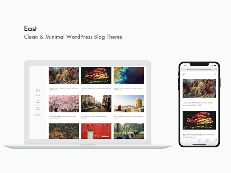 East - Clean & Minimal WordPress Blog Theme