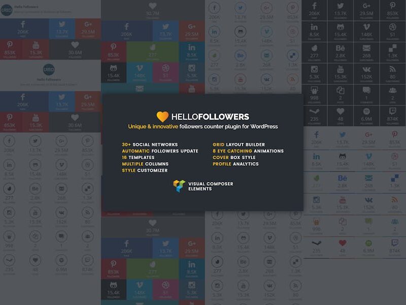 Hello Followers - Social Counter Plugin