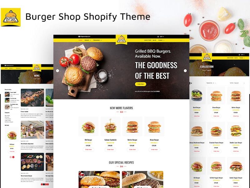 Burgs - Food Delivery & Restaurant Shopify Theme