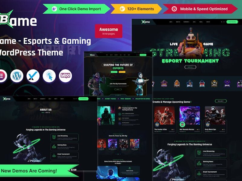 Bame - eSports and Gaming WordPress Theme